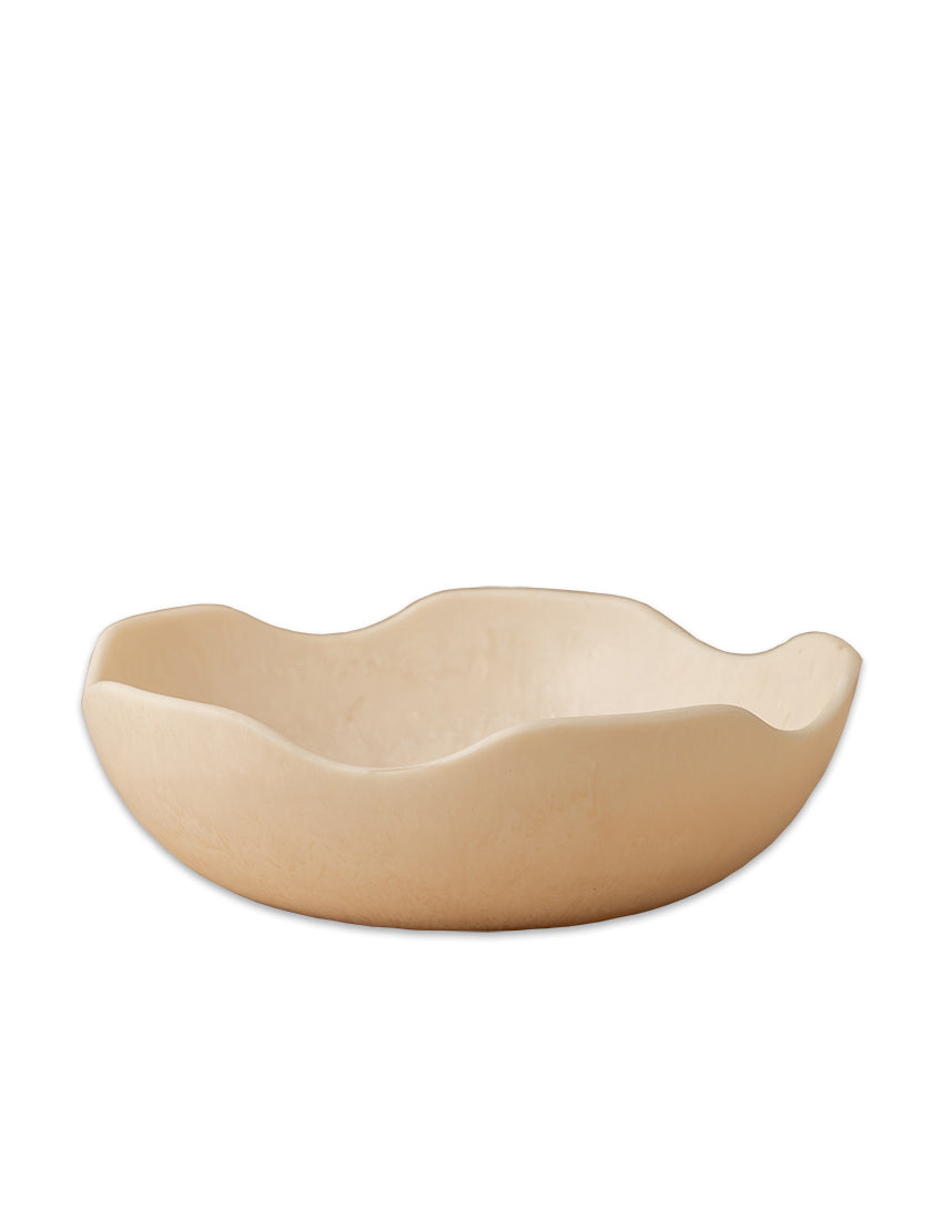 Flow Resin Small Salad Bowl - Marshmallow