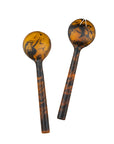 Flow Resin Salad Servers - Earth