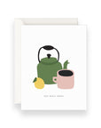 Get Well Soon Teapot Greeting Card