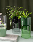 Glass Flip Planter Tall - Green