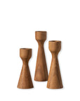 Muum Walnut Candle Holders (set of 3)