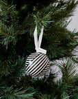 Black & White Stripe Bauble