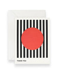 Thank You Black Stripe Greeting Card