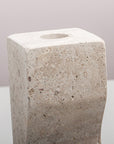 Zephyr Candle Holder Travertine - Small