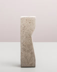 Zephyr Candle Holder Travertine - Small