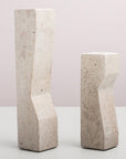 Zephyr Candle Holder Travertine - Small